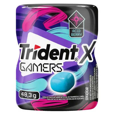 Chiclete Trident X Gamers Framboesa e Limão 48,3g