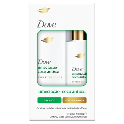 Dove Kit Shampoo 350 ml e Condicionador 175 ml Umectação + Coco Antioxi