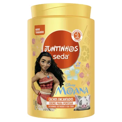Creme Para Pentear Infantil Moana Seda Juntinhos Cachos Encantados Pote 1kg