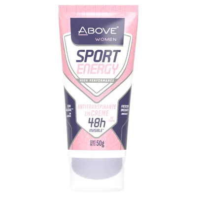 Antitranspirante Creme Above Women Invisible Sport Energy 50g