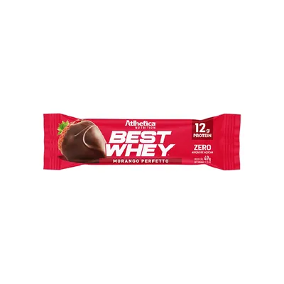 Barra Proteína Best Whey Morango Perfetto 12g de Proteína 49g