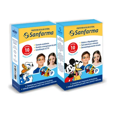 Protetor Ocular Sanfarma Mickey E Amigos P Com 10 Unidades