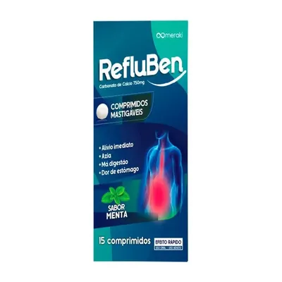 Refluben 750mg 15 Comprimidos Mastigáveis