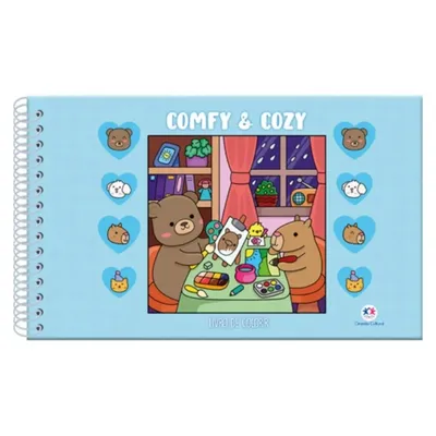 Livro Comfy Cozy Capa Dura Com 5 Canetinhas