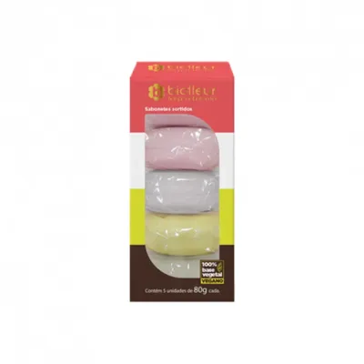 Kit Sabonete Biofleur Sortido Com 5 Unidades 80g