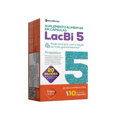 Probiótico Lacbi 5 10 Cápsulas