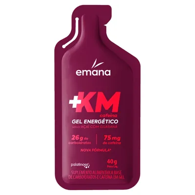 Suplemento Gel Açaí com Guaraná Emana +KM Sachê 40g