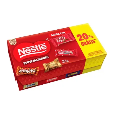 Bombom Sortido Nestlé Especialidades 251g Grátis 20%