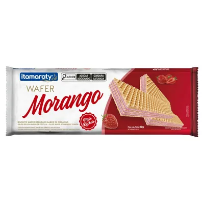 Biscoito Wafer Itamaraty Morango 80g