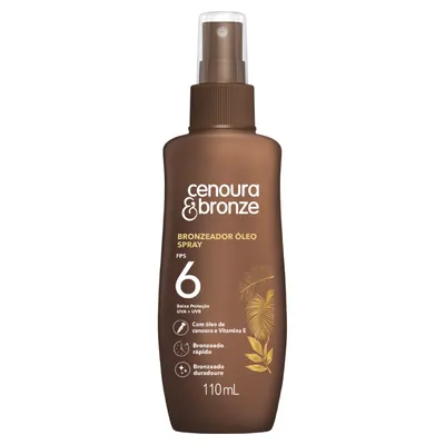 Bronzeador Óleo FPS 6 FP UVA 2 Cenoura & Bronze Spray 110ml