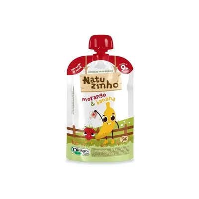 Papinha De Fruta Orgânico Natuzinho Morango/Banana 99g