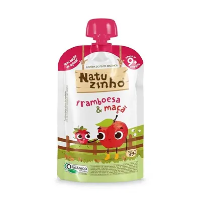 Papinha De Fruta Orgânico Natuzinho Framboesa/Maça 99g