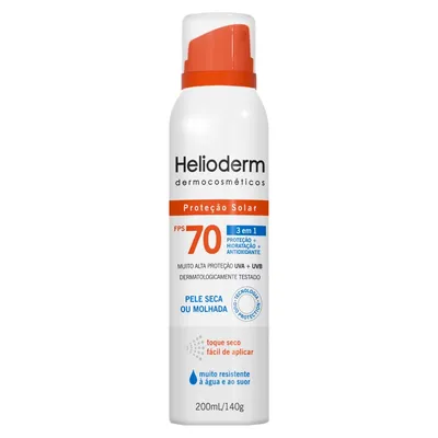 Protetor Solar Helioderm FPS 70 Aerossol 200ml