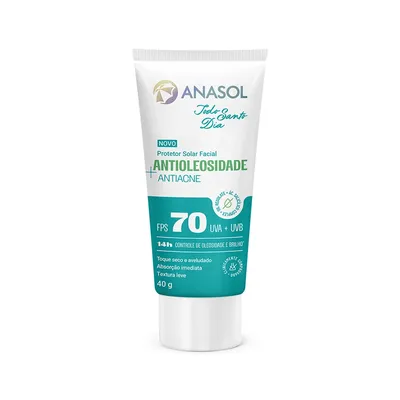 Protetor Solar Anasol Antioleosidade Antiacne Todo Santo Dia FPS 70 40g
