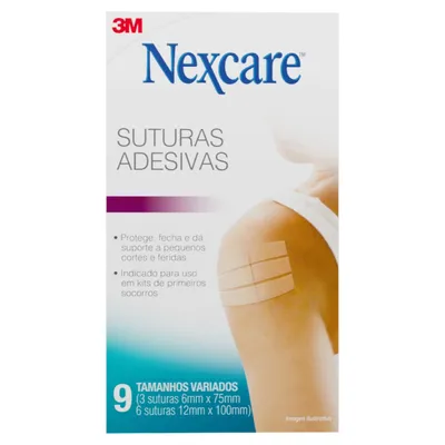 Sutura Adesiva Nexcare Tamanhos Variados 9 unidades