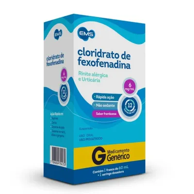 Cloridrato De Fexofenadina 6Mg/Ml Framboesa 60Ml Suspensão + Seringa Dosadora preço