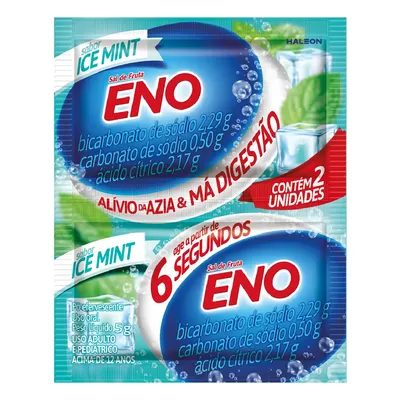 Sal De Fruta Eno Envelope Ice Mint 2 Unidades 5G preço