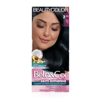 Tintura Beauty Color Bela&Cor Sem Amônia Preto Azulado 2.11 preço