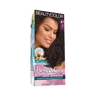 Tintura Beauty Color Bela&Cor Sem Amônia 5.0 Castanho Claro