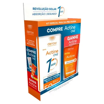 Kit Darrow Actine Protetor Solar FPS50 40G + Gel Limpeza 40G
