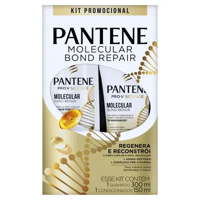 Kit Shampoo Pantene Molecular Bond Repair 300ml+Condicionador 150ml
