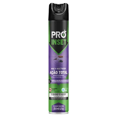 Multi-Inseticida Aerossol Ação Total à Base de Água Proinset Frasco 250ml Spray