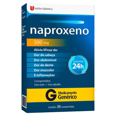 Naproxeno 500mg União Química Caixa 20 Comprimidos