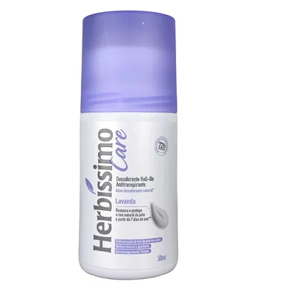 Desodorante Roll-On Antitranspirante Herbíssimo Care Lavanda 50ml