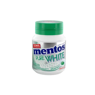 Bala Mentos Garrafa Pure White Spearmint 56g