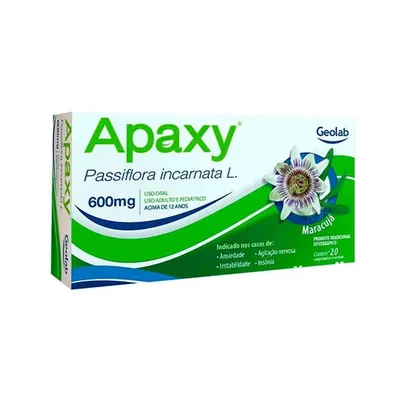 Apaxy 600mg Caixa Com 20 comprimidos Geolab