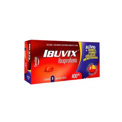 Ibuvix 400mg Caixa Com 8 Cápsulas Geolab