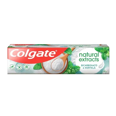 Gel Dental Bicarbonato e Hortelã Colgate Natural Extracts Caixa 90g 