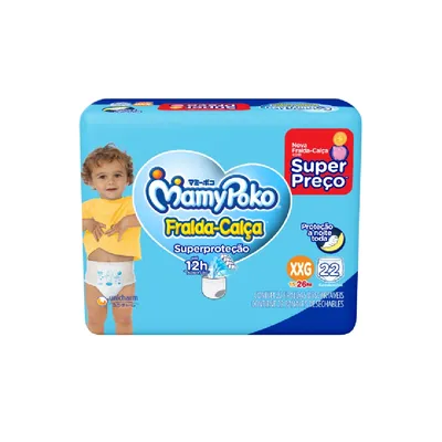 Fralda Descartável Infantil Calça MamyPoko Superproteção XXG Pacote 22 Unidades