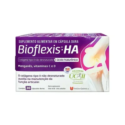 Bioflexis HA 40mg União Química 30 Cápsulas