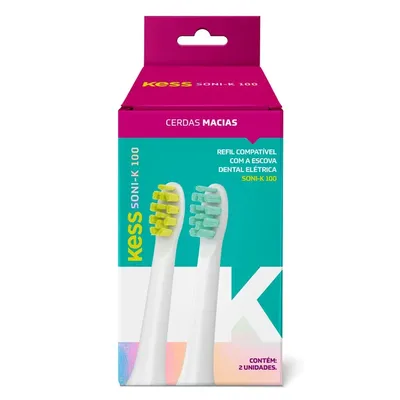 Refil Para Escova Dental Eletrica Kess Soni-K 100 2 Unidades
