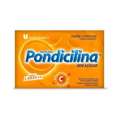 Pastilhas Pondicilina Laranja Vitamina C 12 Pastilhas preço