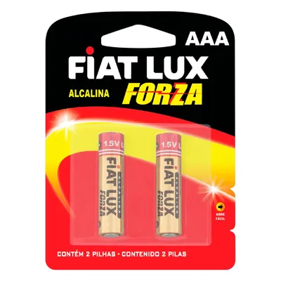 Pilha Fiat Lux Alcalina AAA Com 2 Unidades