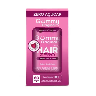 Suplemento Alimentar Gummy Hair Zero Tutti-Frutti Com 60 Unidades