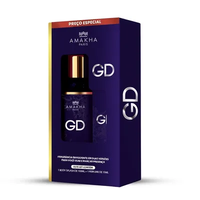 Kit Amakha Body Splash GD 15ml+Perfume GD 15ml