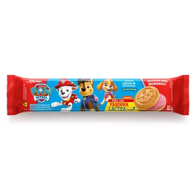 Biscoito Marilan Recheado Patrulha Canina Morango 80g
