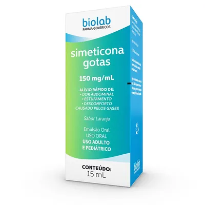 Simeticona 150Mg Gotas Biolab 15Ml preço