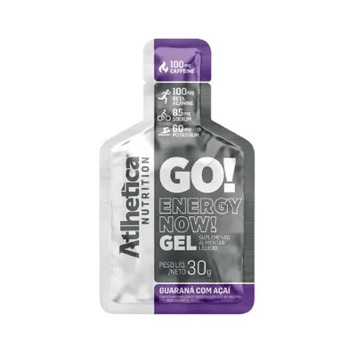 Gel de Carboidrato Atlhetica Go Energy Now Guaraná Com Açaí 30g