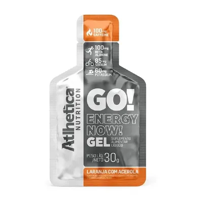 Gel Atlhetica Go Energy Now Laranja Com Acerola Sache 30G preço