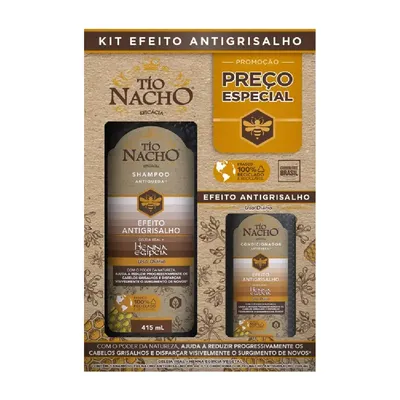 Kit Shampoo Tio Nacho Antigrisalho 415ml + Condicionador 200ml