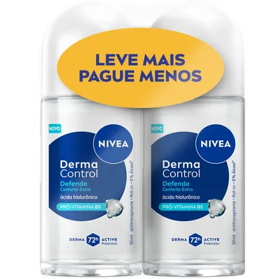 Desodorante Roll-On Nivea Derma Control Leve Mais Pague Menos 50ml