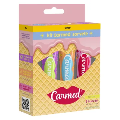 Kit Hidratante Labial Carmed Sorvete 10g Cada