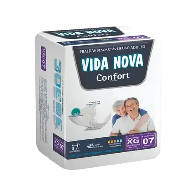 Fralda Geriátrica Vida Nova EXG Com 7 Unidades