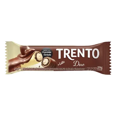 Trento Duo Choc ao Leite e Choc Branco 29g