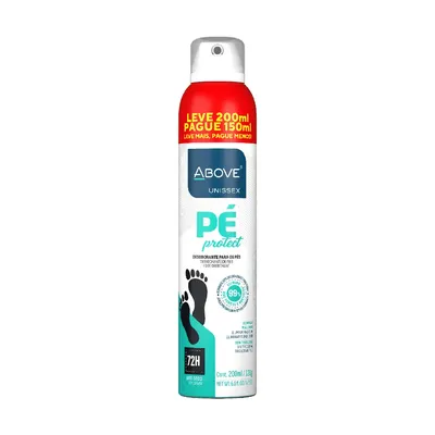 Desodorante Above  Jato Seco Pé Protect 72h 200ml