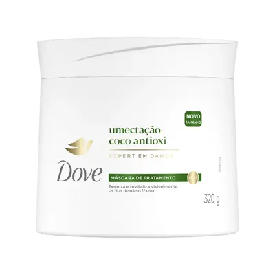 Máscara de Tratamento Dove 2 em 1 Umectação + Coco Antioxidant 320g